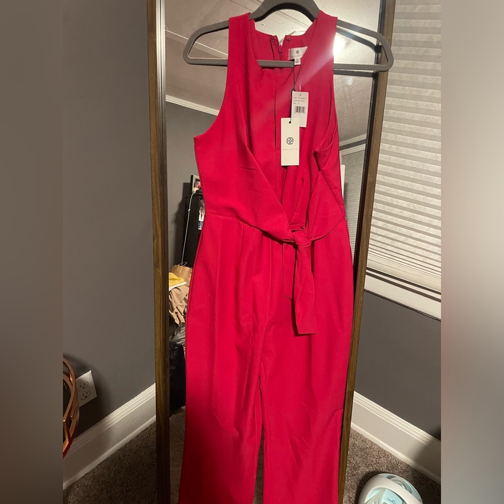 Pink tire front keyhole jump suit